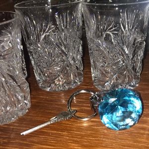 Blue beautiful rock solid key chain bigger better